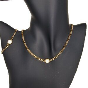 SLIDE Jewels "Iconic" 18K Gold-Plated & Pearlized Necklace & Bracelet Set | $109